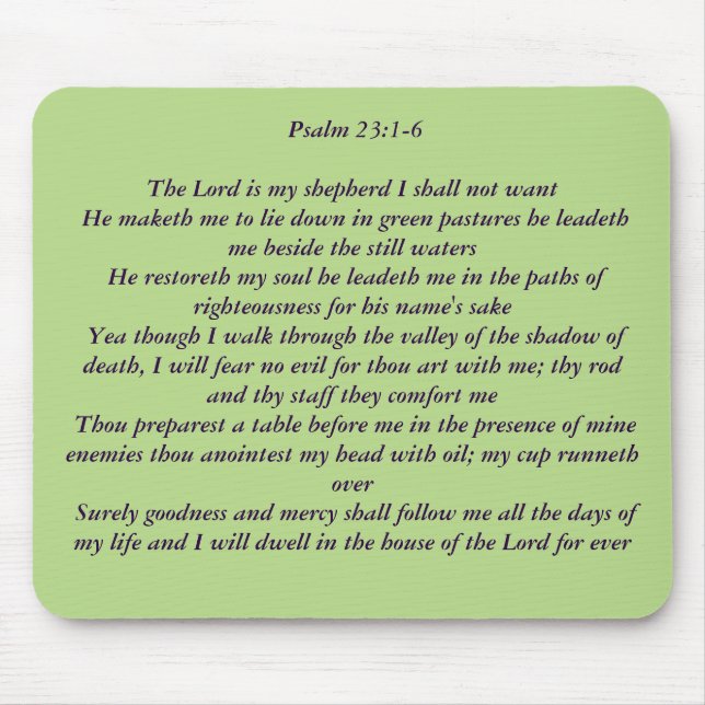 Psalm 23 Mousepad (Front)