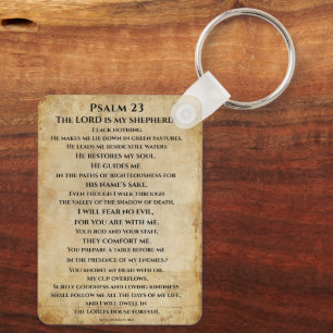 Psalm 23  { NHEB version.} Key Ring