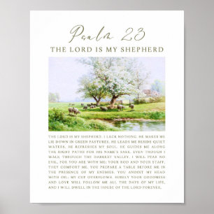 Psalm 23 NIV The Lord is My Shepherd  Poster