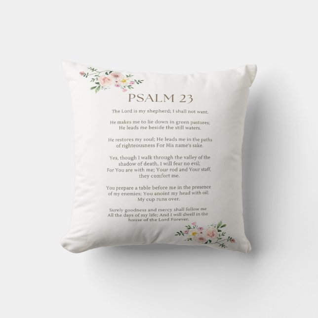 Psalm 23 NKJV The Lord is My Shepherd Cushion (Front)