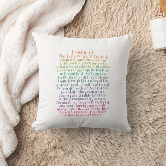 Psalm 23 NKJV The Lord is My Shepherd Cushion (Blanket)