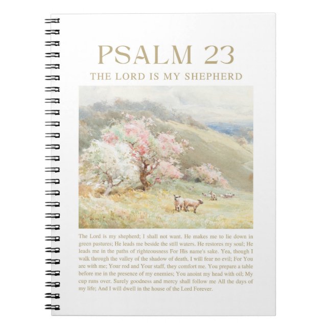 Psalm 23 NKJV The Lord is My Shepherd Notebook (Front)