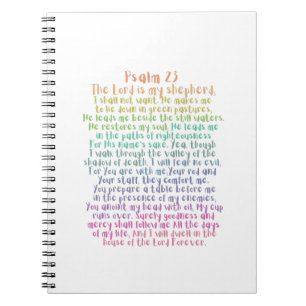 Psalm 23 NKJV The Lord is My Shepherd Notebook