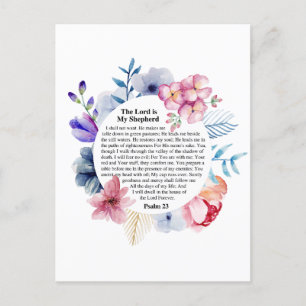 Psalm 23 NKJV The Lord is My Shepherd Postcard