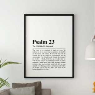 Psalm 23 NKJV The Lord is My Shepherd Poster