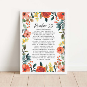Psalm 23 NKJV The Lord is My Shepherd Poster