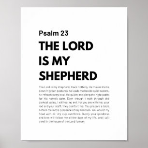 Psalm 23 NKJV The Lord is My Shepherd Poster