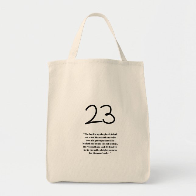 Psalm 23 Peaceful Path Grocery Bag (Front)