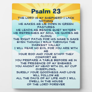 Psalm 23 plaque