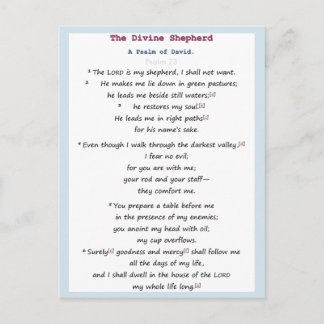 Psalm 23 postcard