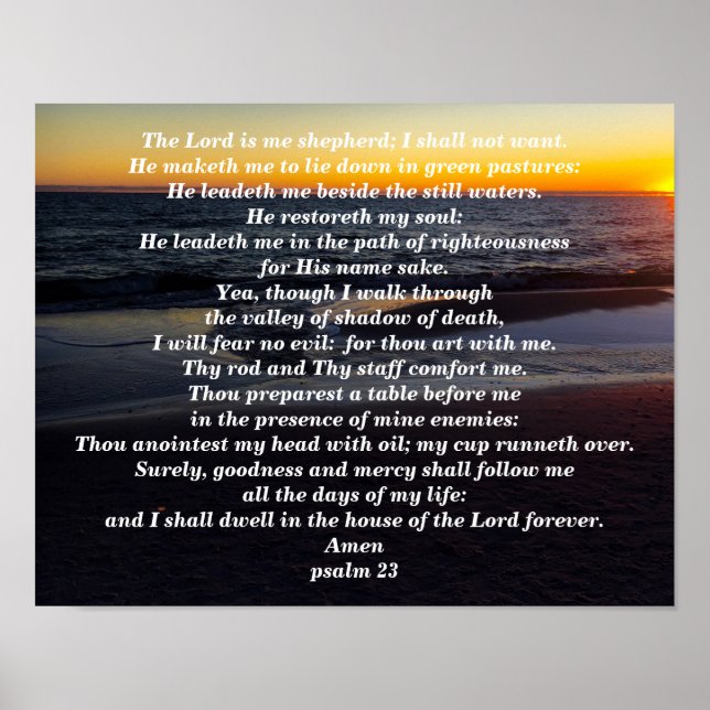 PSALM 23 POSTER (Front)