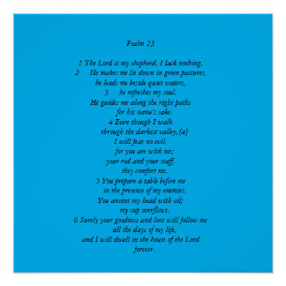 Psalm 23 poster