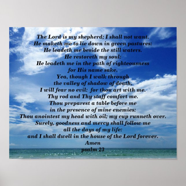 PSALM 23 POSTER (Front)