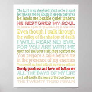 psalm 23 poster print