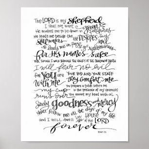 Psalm 23 poster   The Lord is My Shepherd
