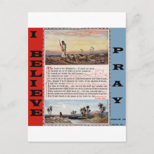Psalm 23 Prayer, The Lord is my Shepherd Postcard