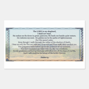 Psalm 23 rectangular sticker