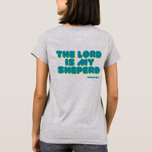 Psalm 23 scripture teal text women’s shirt