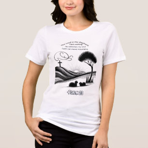 Psalm 23 Shepherd’s Grace Design Tri-Blend Shirt