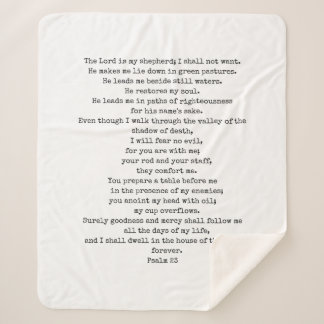 Psalm 23 Sherpa Fleece Blanket CUSTOMISABLE
