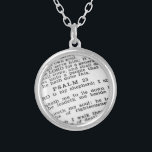 Psalm 23 silver plated necklace<br><div class="desc">Psalm 23 of the Bible,  "The Lord is my shepherd; I shall not want.</div>