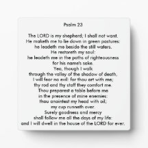 Psalm 23 Square Tabletop Photo Plaque