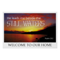 Psalm 23 STILL WATERS Christian Bible Verse