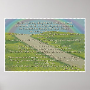 Psalm 23  The Lord is My Sheperd POSTER BIBLE