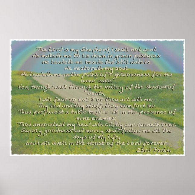 Psalm 23  The Lord is My Sheperd POSTER BIBLE (Front)
