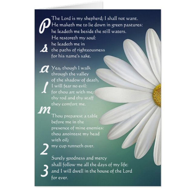 Psalm 23 - the LORD is my shepherd (Front)