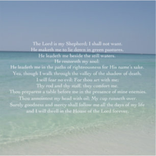 Psalm 23 The Lord is My Shepherd Beautiful Beach