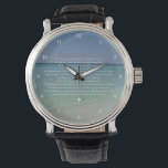 Psalm 23 The Lord is My Shepherd Beautiful Beach Watch<br><div class="desc">Beautiful beach photography on a wristwatch with the 23rd psalm: The Lord is my shepherd. I shall not want. He maketh me to lie down in green pastures. He leadeth me beside the still waters. He restoreth my soul. This pretty Christian bible verse watch makes a wonderful gift for a...</div>