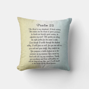 Psalm 23 The Lord is my Shepherd Bible Verse Cushion