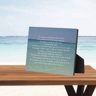 Psalm 23 The Lord is My Shepherd Christian Beach Plaque