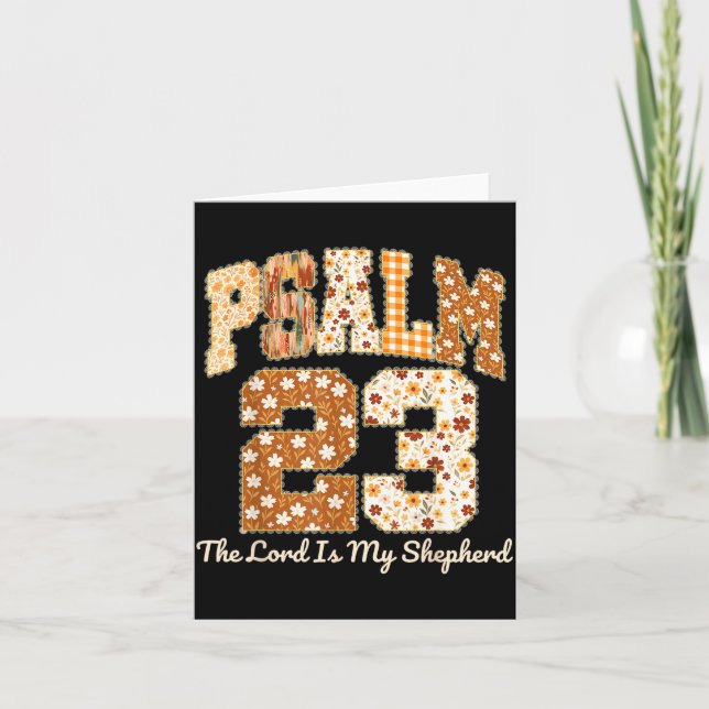 Psalm 23 The Lord Is My Shepherd Christian Fall Th Card (Front)