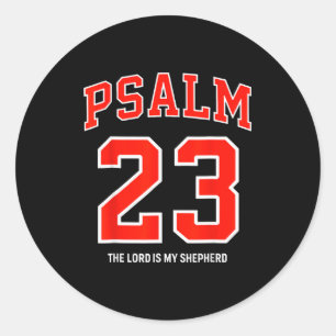 Psalm 23 The Lord Is My Shepherd Christian Footbal Classic Round Sticker