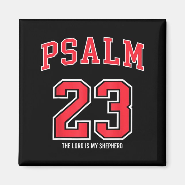 Psalm 23 The Lord Is My Shepherd Christian Footbal Magnet (Front)