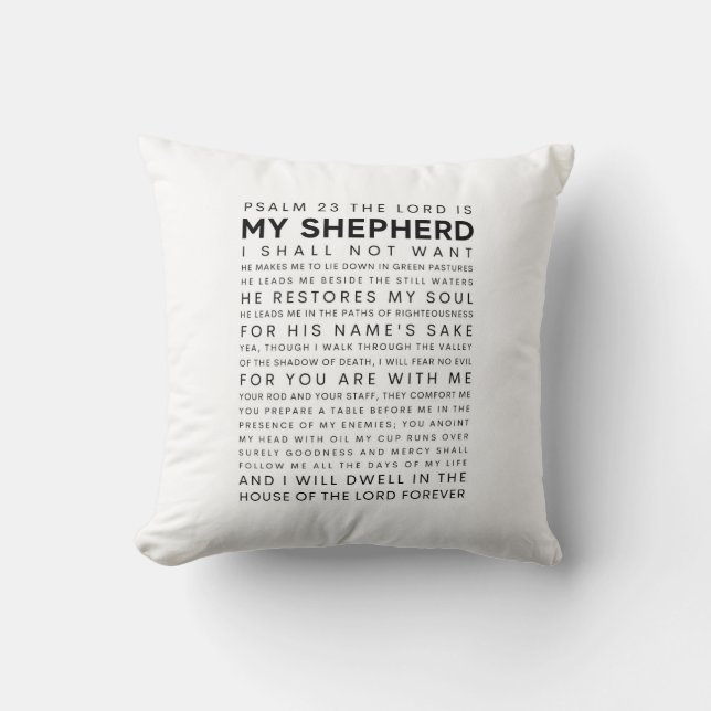 Psalm 23 The Lord is my Shepherd Cushion (Front)