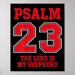 Psalm 23 The Lord Is My Shepherd, Design On Back Poster
