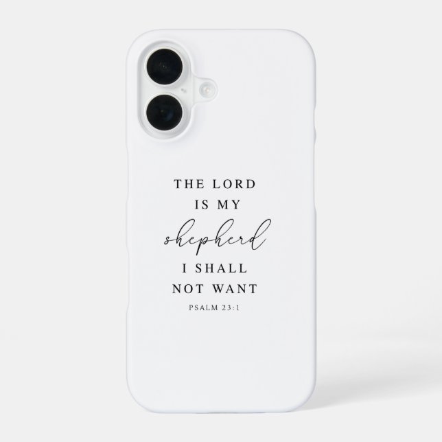 Psalm 23 The Lord is My Shepherd iPhone 16 Case (Back)