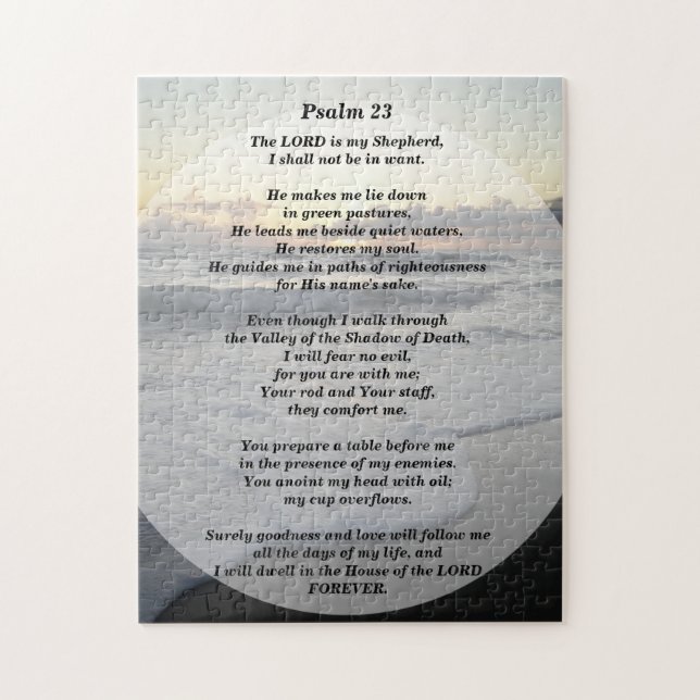 Psalm 23 The Lord is my Shepherd Jigsaw Puzzle (Vertical)