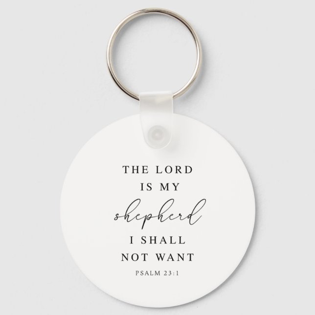 Psalm 23 The Lord is My Shepherd  Key Ring (Front)