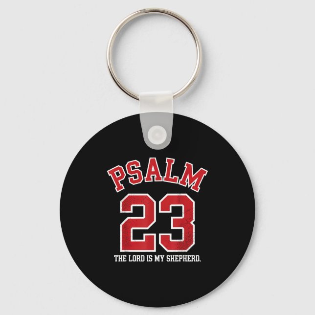 Psalm 23 The Lord Is My Shepherd  Key Ring (Front)