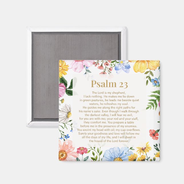 Psalm 23 The Lord is My Shepherd Magnet (Front/Back)