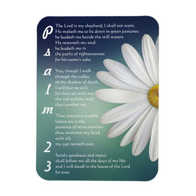 Psalm 23 - The LORD is my shepherd Magnet (Vertical)