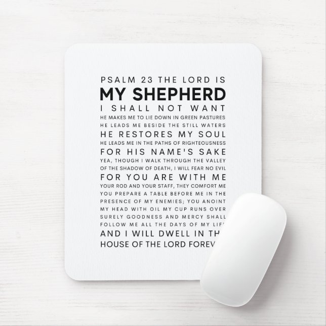 Psalm 23 The Lord is my Shepherd Mouse Mat (With Mouse)