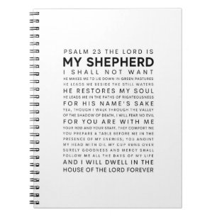 Psalm 23 The Lord is my Shepherd Notebook