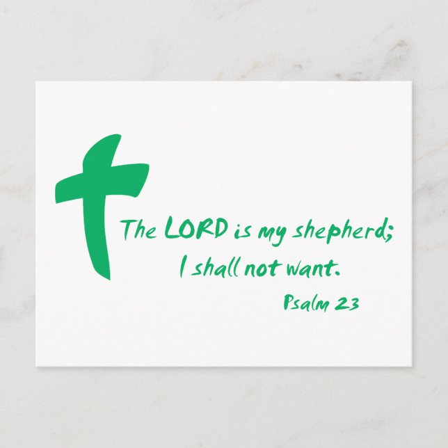 Psalm 23: The Lord is my Shepherd Postcard (Front)
