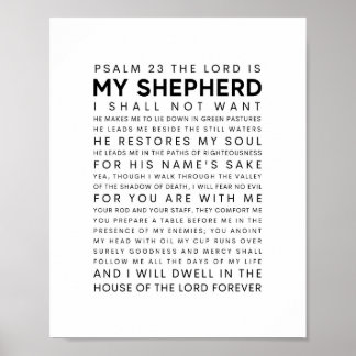 Psalm 23 The Lord is my Shepherd Poster