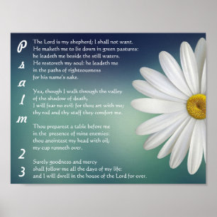 Psalm 23 - The LORD is my shepherd Poster